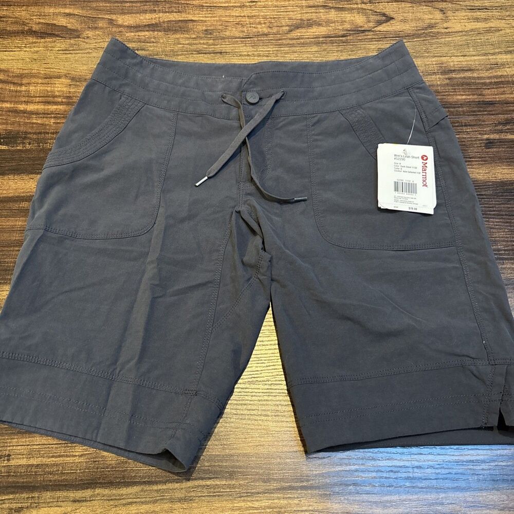 MARMOT Women's Dark Gray Leah Shorts Size 6 Outdoors Camping Hiking ~ NWT